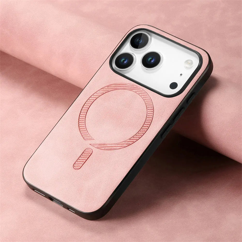 iPhone 17 Pro Max MagSafe Leather Case – Luxury Wireless Charging Cover 📱✨
