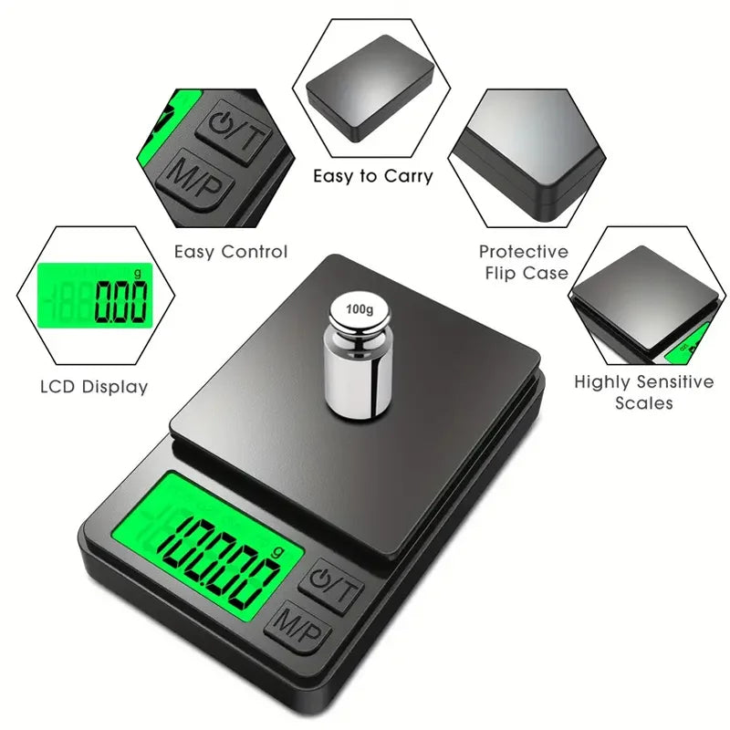 Digital Gram & Ounce Scale – Jewelry, Food, Backlit LCD