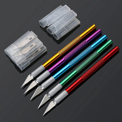 Non-Slip Metal Scalpel Kit – 5 Blades for DIY Repair & Craft