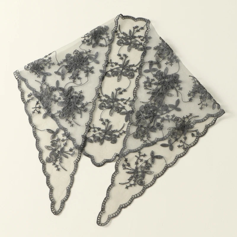 Women’s Lace Triangle Hair Scarf – Vintage Retro Headband & Elegant Hair Accessory