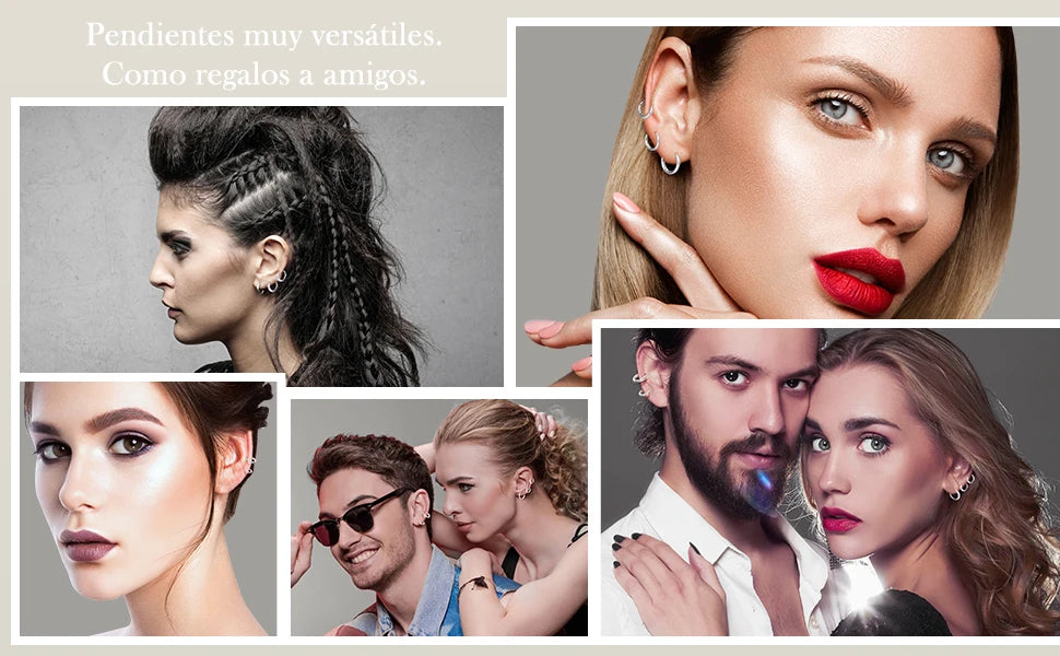 Stainless Steel Small Hoop Earrings – Unisex Cartilage Piercing Jewelry ✨👂