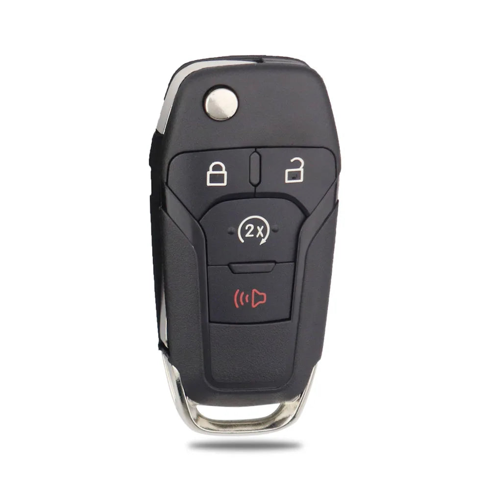 2/3/4 Button Flip Remote Car Key Shell For Ford Focus Fusion Mondeo Kuka Mk2 Mk7 F-150 Explorer Ranger Uncut Blank HU101 Blade