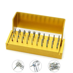 30pcs Aluminum Dental Burs Kit – Diamond Burs with Holder