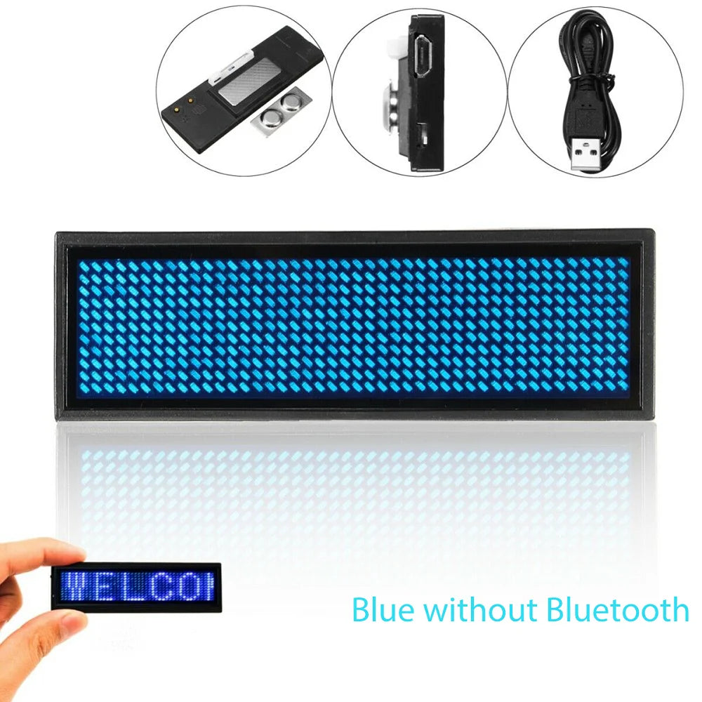 Bluetooth LED Name Badge – Programmable Scrolling Display with Text & Patterns