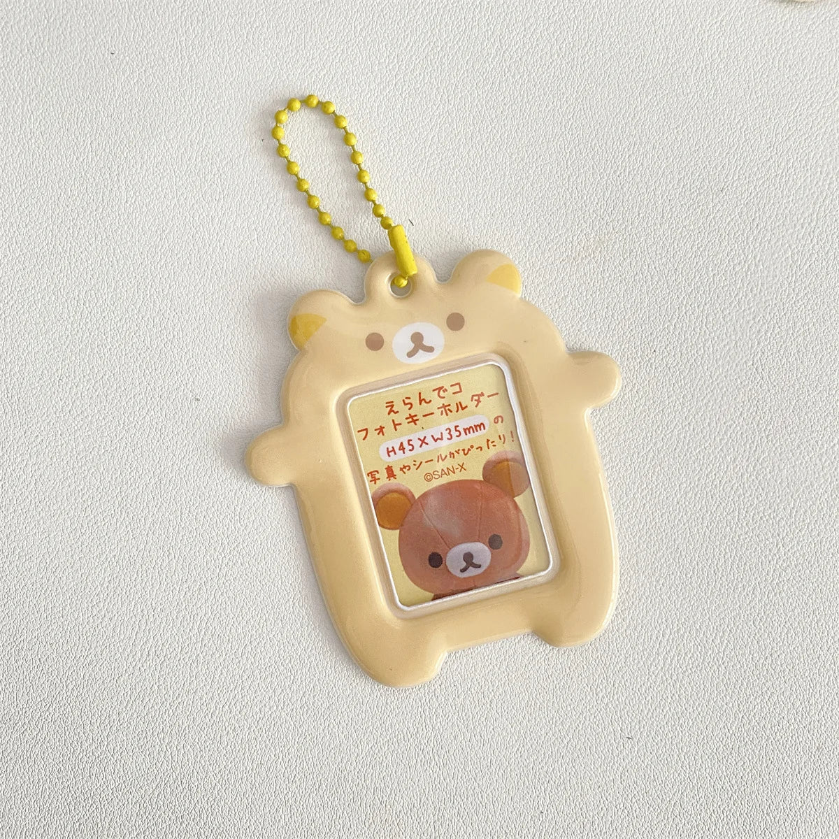 Japanese Style Kawaii Cartoon Bear  Photo Card Holder Keyring Cute Bear K-Pop Idol Keychain For 2 Inch Photo School License Case