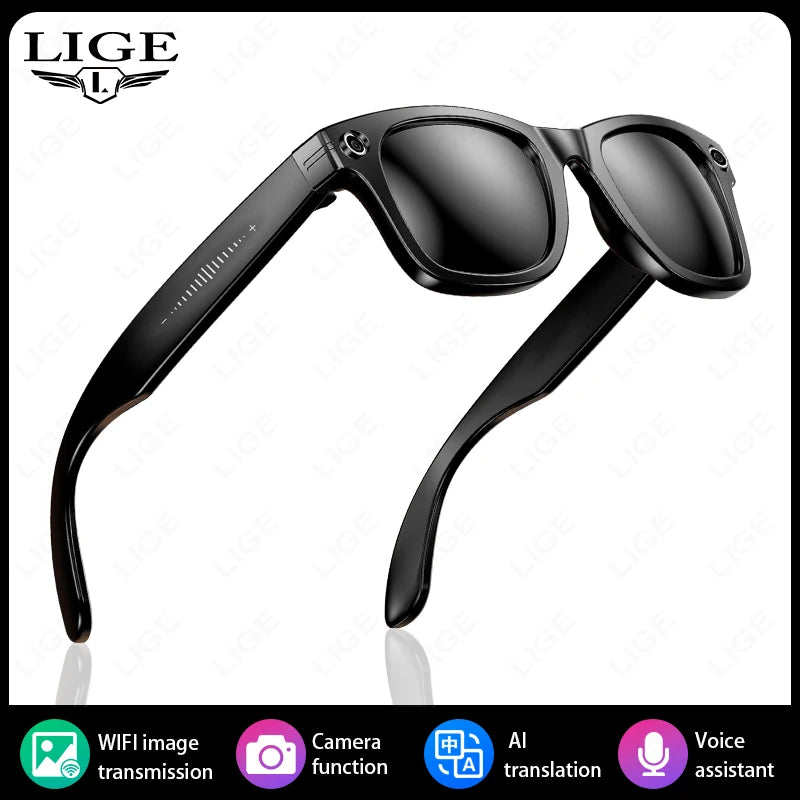 AI Smart Glasses with 800W Camera, Video Recording, Bluetooth Call & Translation 🕶️📸