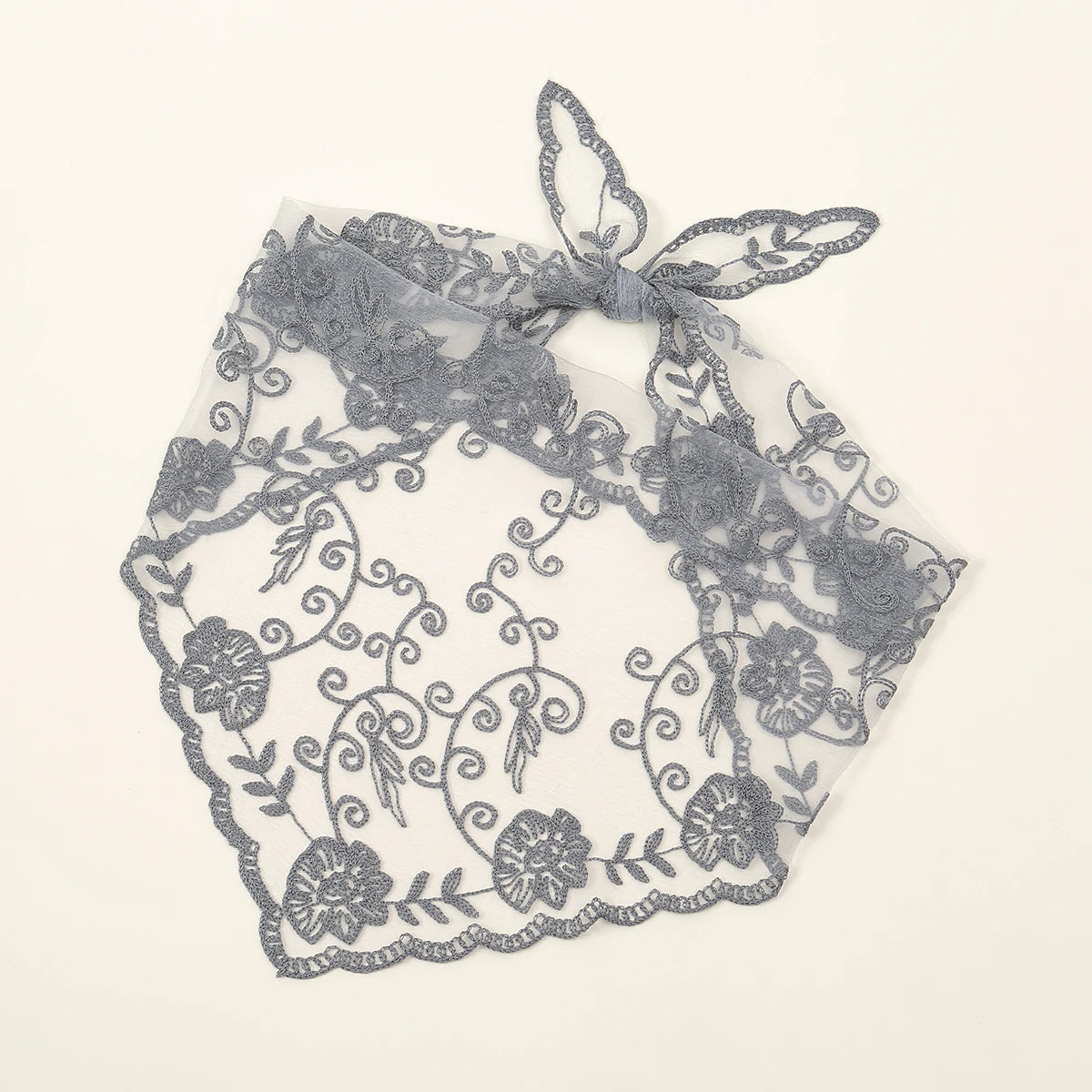 Women’s Lace Triangle Hair Scarf – Vintage Retro Headband & Elegant Hair Accessory