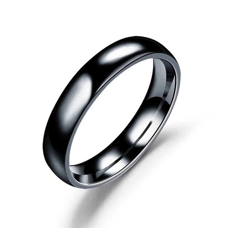 “6mm Titanium Wedding Ring – High Polish, Hypoallergenic, Unisex”