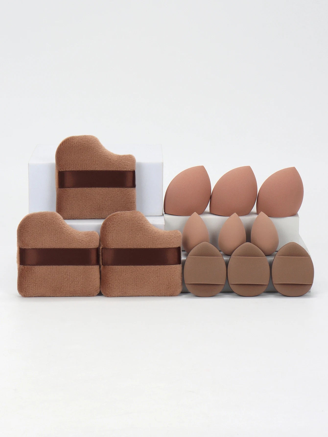 12-Piece All-Purpose Makeup Sponge Set – Powder, Cushion & Beauty Eggs