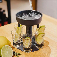 Wine & Beverage Dispenser – 6 Cup Funnel Design