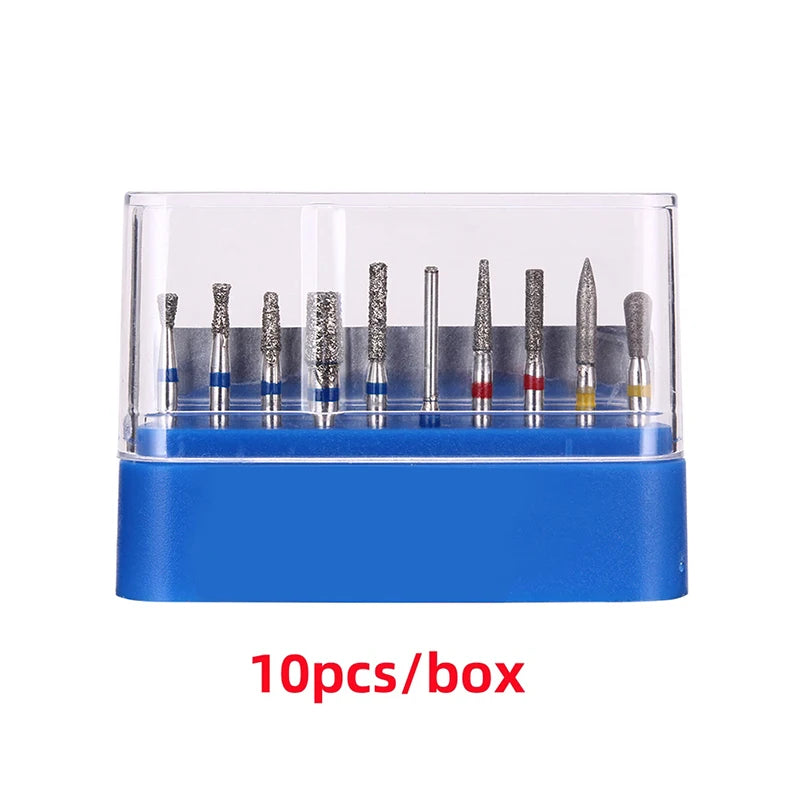 1BOX Azdent DENTAL Diamond Bur Kit With Storage Box Various Functions Optional Fit for High Speed Handpiece