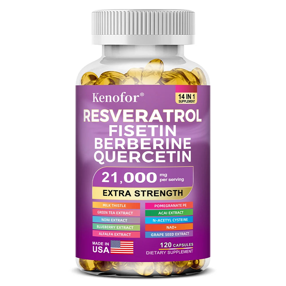 Resveratrol NAD+ Grape Seed & Berberine Capsules