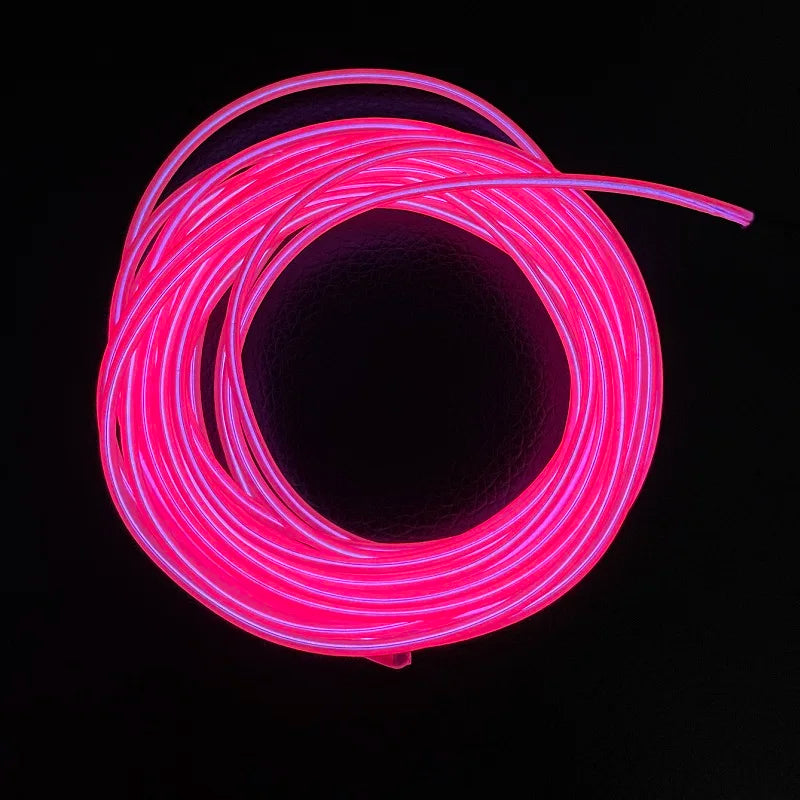 1m 3m 5m Glow EL Wire Neon Cable for Christmas Dance Party DIY Costumes Multicolor Illuminated Light AA Battery  Lamp LED Strip