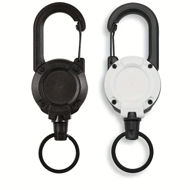 Retractable Keychain Holder – Heavy Duty Badge Reel with Carabiner Clip 🔑⛓️