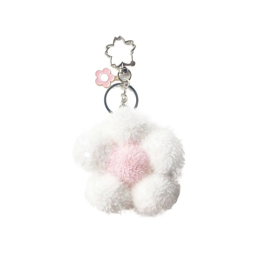 Fashion Key Chains Bag Hanging Pendant Car Keyring Cute Mini Flower Keychain Kawaii Colorful Resin Floral Key Ring