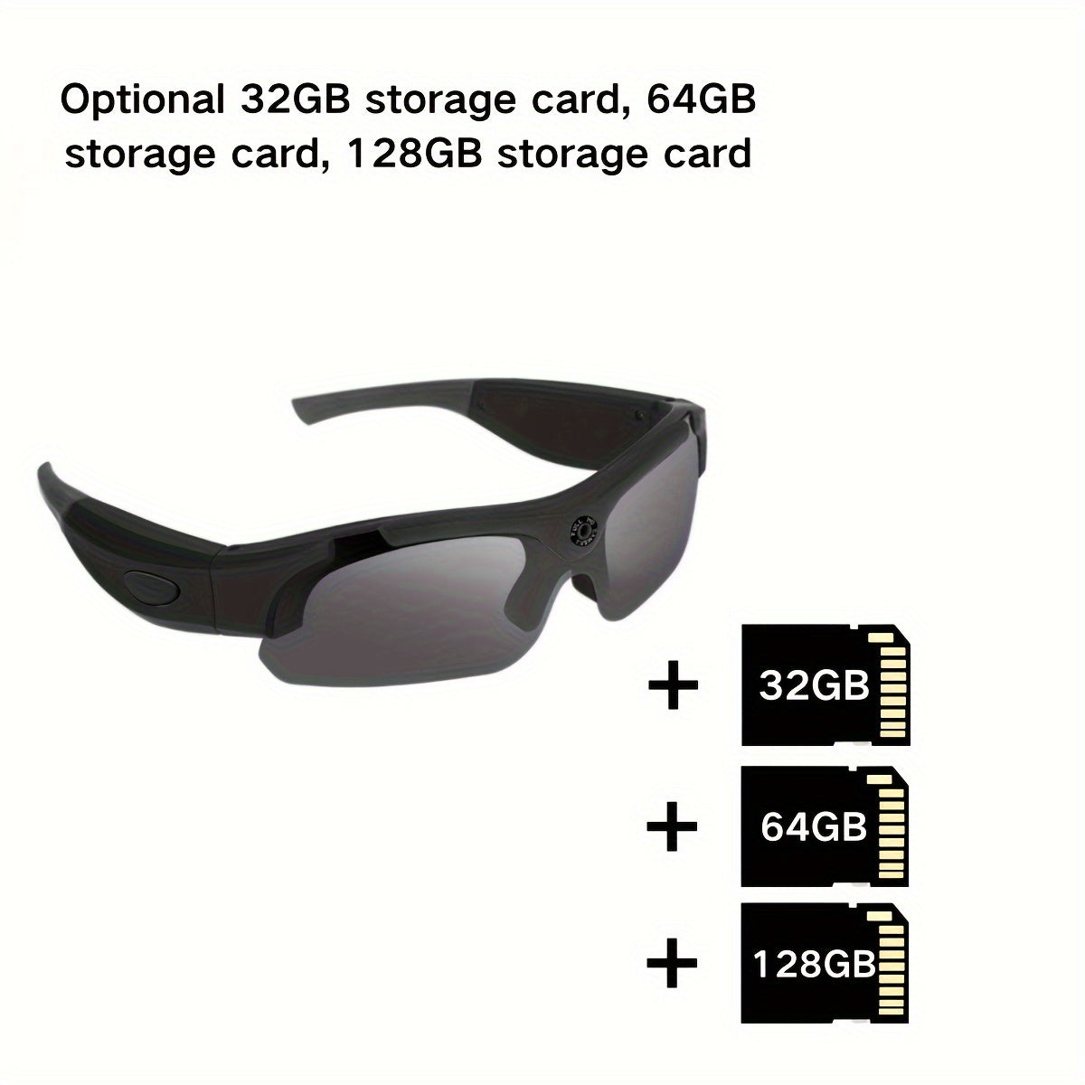 Smart Glasses 1080P – Built-in Body Camera, 32GB Memory