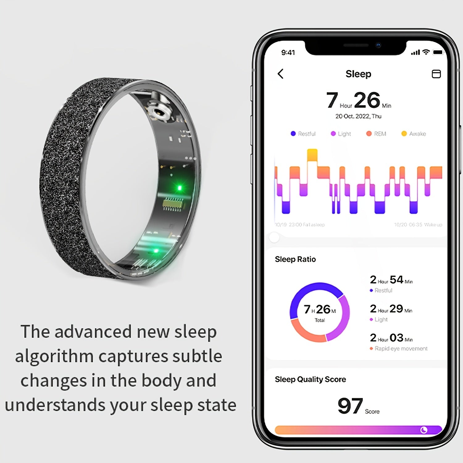 Smart Health Ring Fitness Tracker